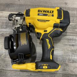 AS-IS DEWALT 20V MAX Lithium-Ion 15-Degree Electric Cordless Roofing Nailer Kit