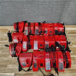 HOUSTON LOCATION - AS-IS MILWAUKEE BATTERY CHARGER PACK QTY - 15