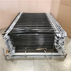 Phoenix Fencer Wire 6 ft. x 6 ft. Heavy-Duty Steel Spaced Bar Pointed Pinnacle Flat Metal Fence Panel (20-Panels)