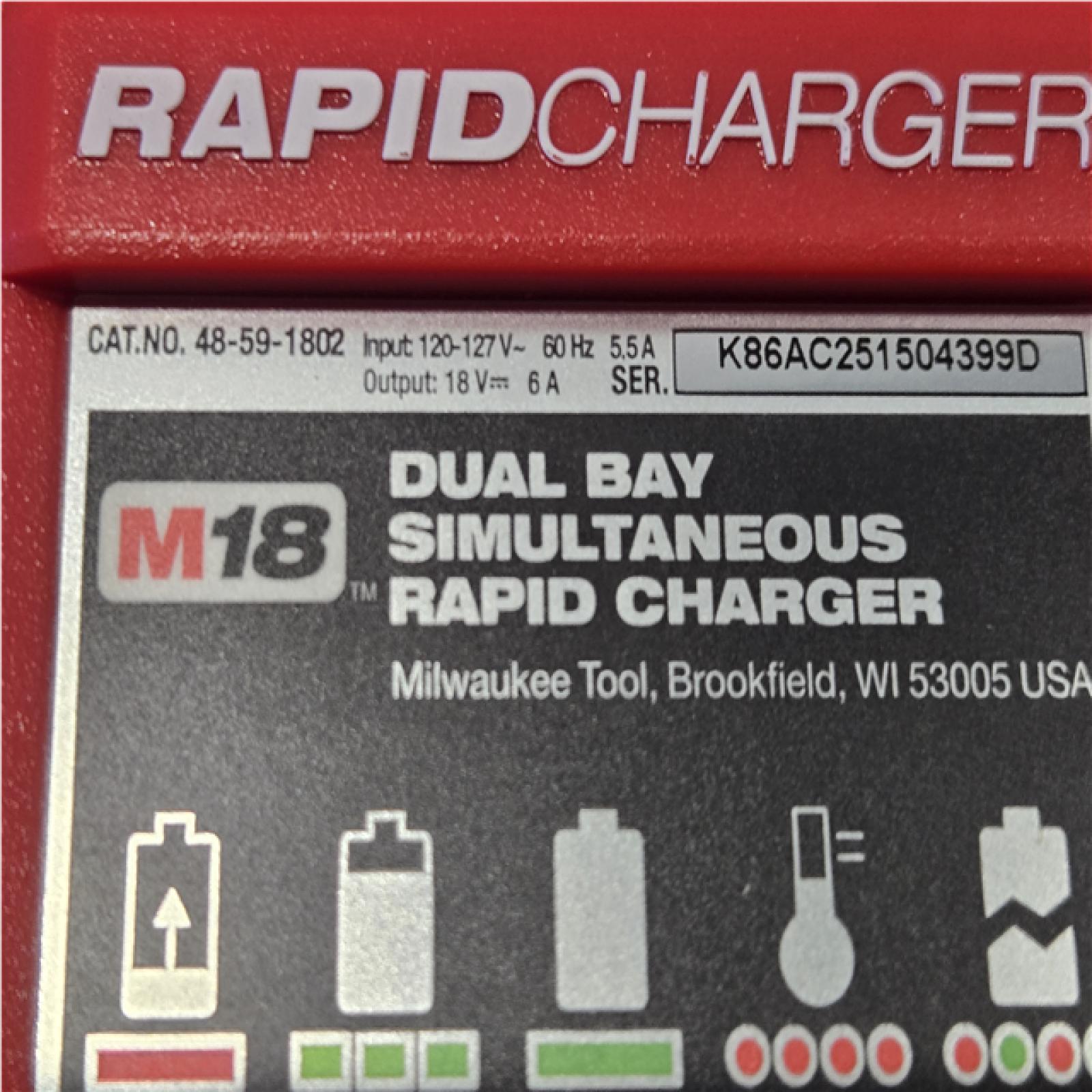 AS-IS Milwaukee 18-Volt Lithium-Ion Dual Bay Rapid Battery Charger