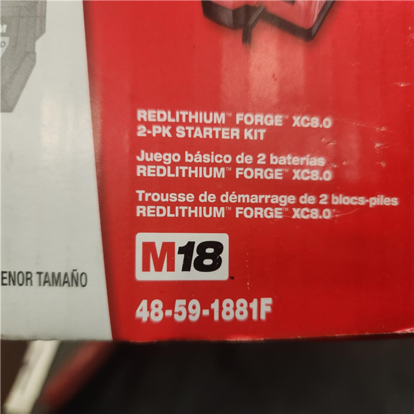 Phoenix NEW Milwaukee M18 18-Volt Lithium-Ion REDLITHIUM FORGE Starter Kit with (2) 8. 0Ah Battery and Rapid Charger