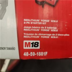 Phoenix NEW Milwaukee M18 18-Volt Lithium-Ion REDLITHIUM FORGE Starter Kit with (2) 8. 0Ah Battery and Rapid Charger