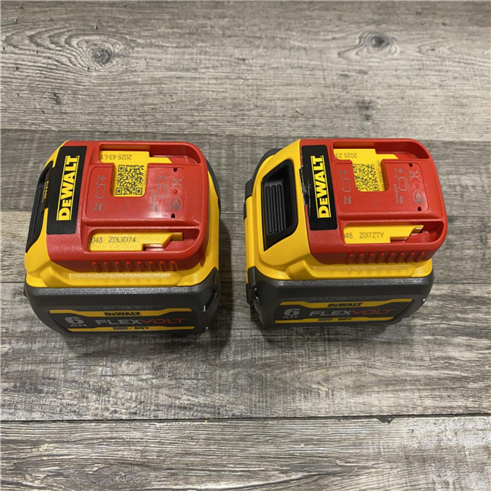 AS-IS DEWALT FLEXVOLT 20V/60V MAX Lithium-Ion 6.0Ah Battery Pack (2 Pack)