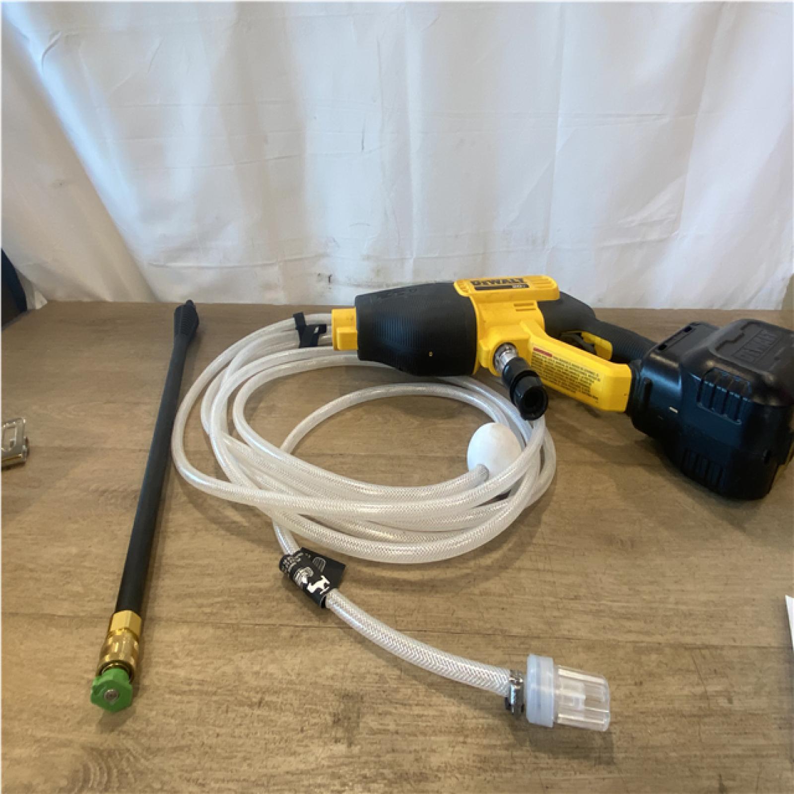 AS-IS DEWALT 20V MAX 550 PSI 1.0 GPM Cold Water Cordless Power Cleaner with 4-Nozzles (Tool Only)
