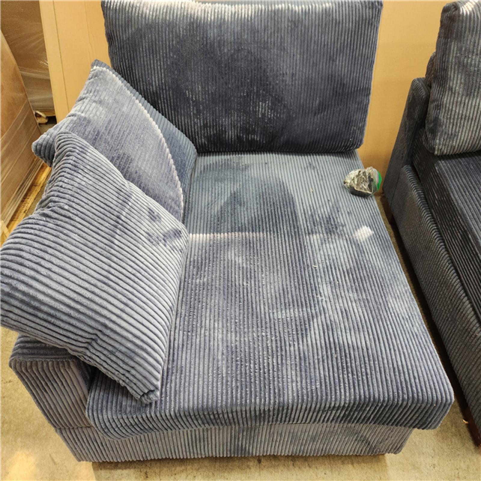 Phoenix AS-IS Dreamsidea 3- Piece L-Shaped Sectional Sofa (Blue)