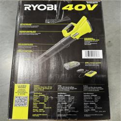 California NEW Sealed Box Ryobi 550 CFM 40V Blower Kit, Includes (1) Battery & Charger