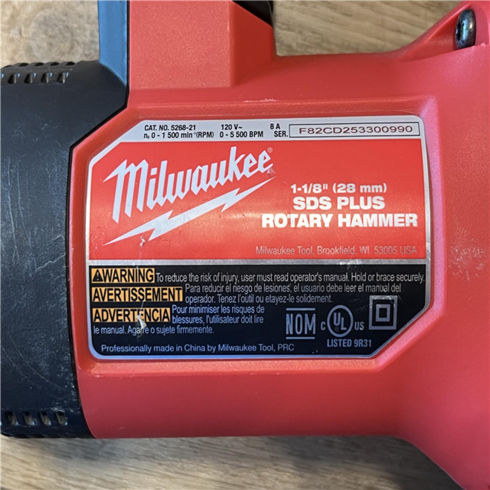 AS-IS Milwaukee 1-1/8 in. Corded SDS-Plus Rotary Hammer