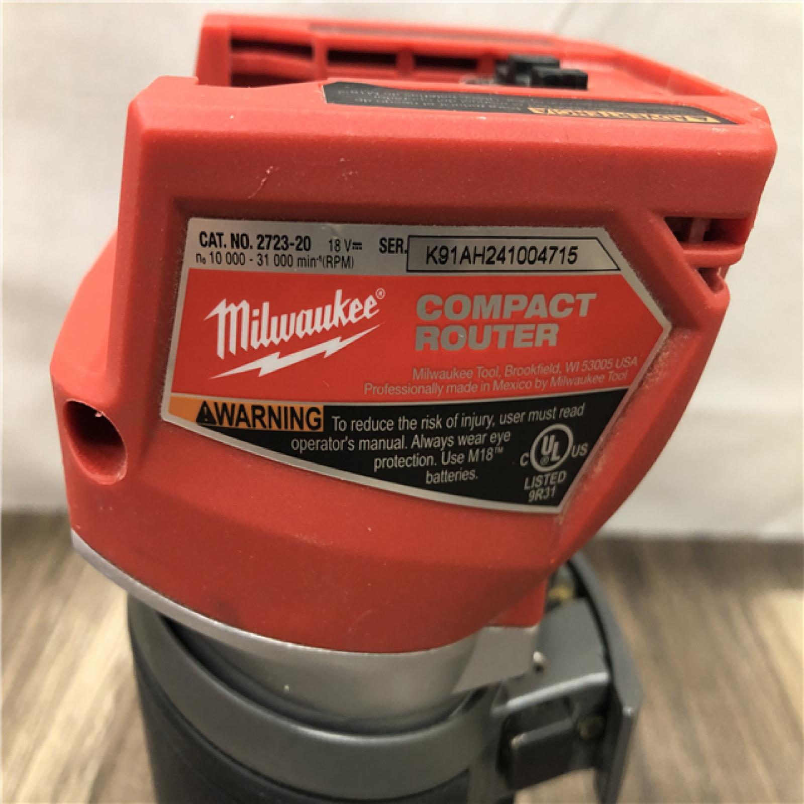 AS-IS Milwaukee M18 FUEL 18V Lithium-Ion Brushless Cordless Compact Router (Tool-Only)