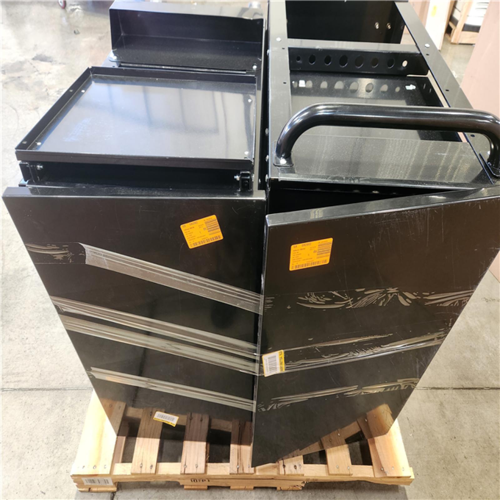 Phoenix AS-IS 2 Husky Tool Storage 33 in. W Mechanics Cart with Extended Side Table and Bottle Tray