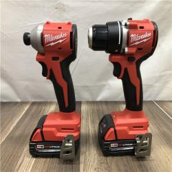 AS-IS Milwaukee 18V Lithium-Ion Brushless Cordless Compact Drill/Impact Combo Kit