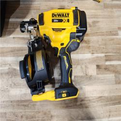 HOUSTON LOCATION - AS-IS (APPEARS LIKE NEW) DEWALT 20V MAX Lithium-Ion 15-Degree Electric Cordless Roofing Nailer Kit