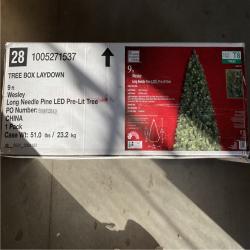 NEW! - Home Accents Holiday 9 ft. Pre-Lit LED Wesley Pine Artificial Christmas Tree