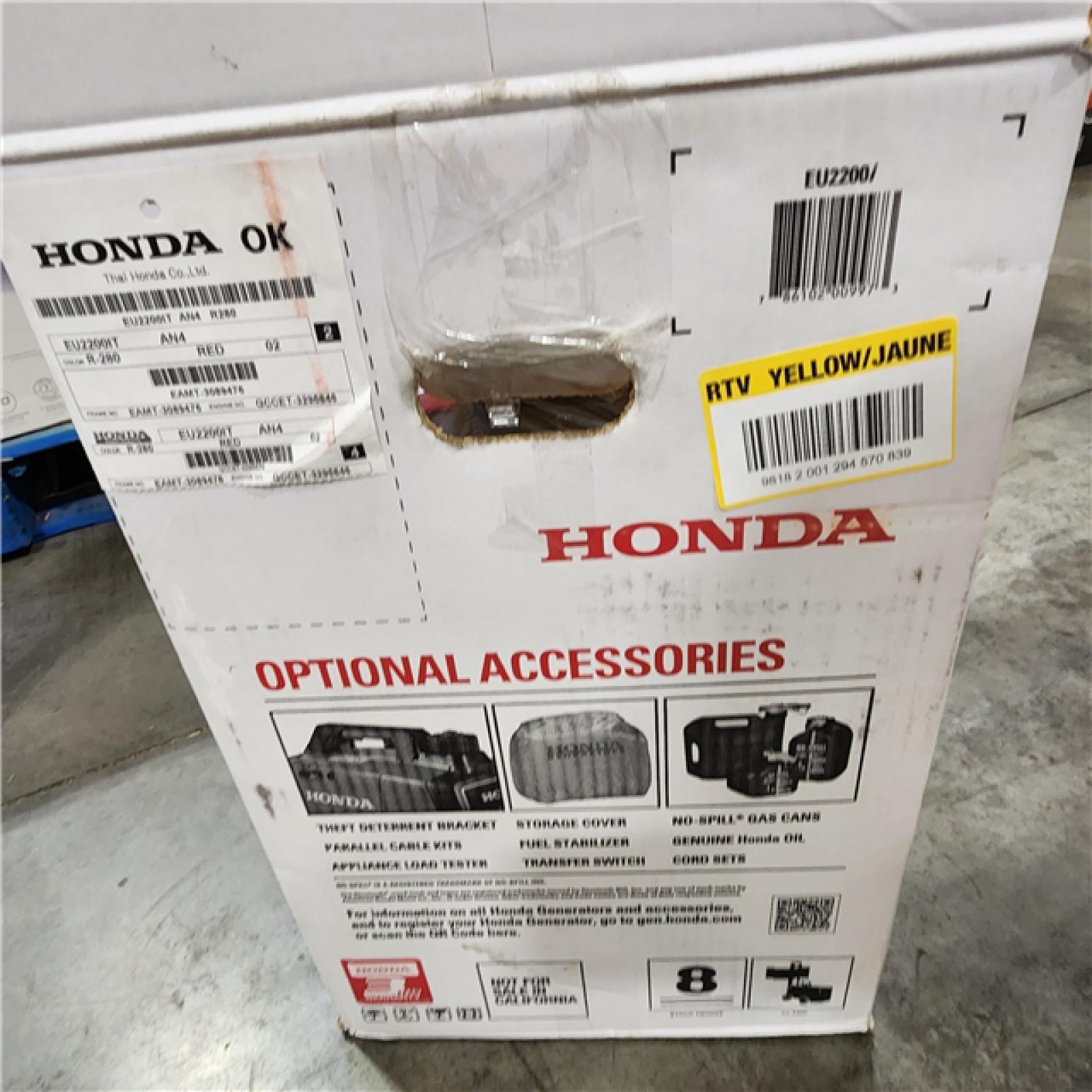 Dallas Location - As-Is Honda 2200-Watt Gasoline Powered Inverter Generator