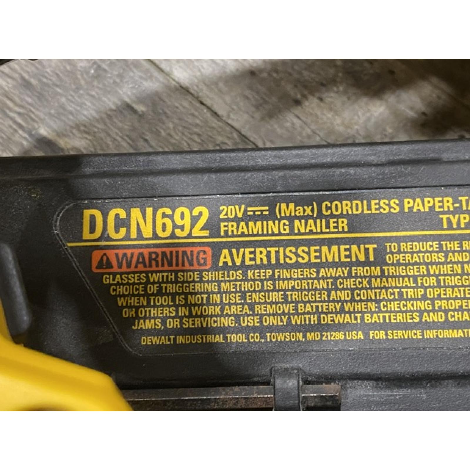 AS-IS DEWALT 20V MAX Brushless Li-Ion Framing Nailer (Tool Only)