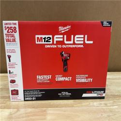 NEW! - Milwaukee M12 FUEL 1/4 Inch Hex Impact Driver Kit