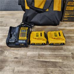 HOUSTON LOCATION - AS-IS DEWALT 20V MAX XR Cordless Drill/Driver, ATOMIC Impact Driver 2 Tool Combo Kit, (2) 2.0Ah Batteries, Charger, and Bag