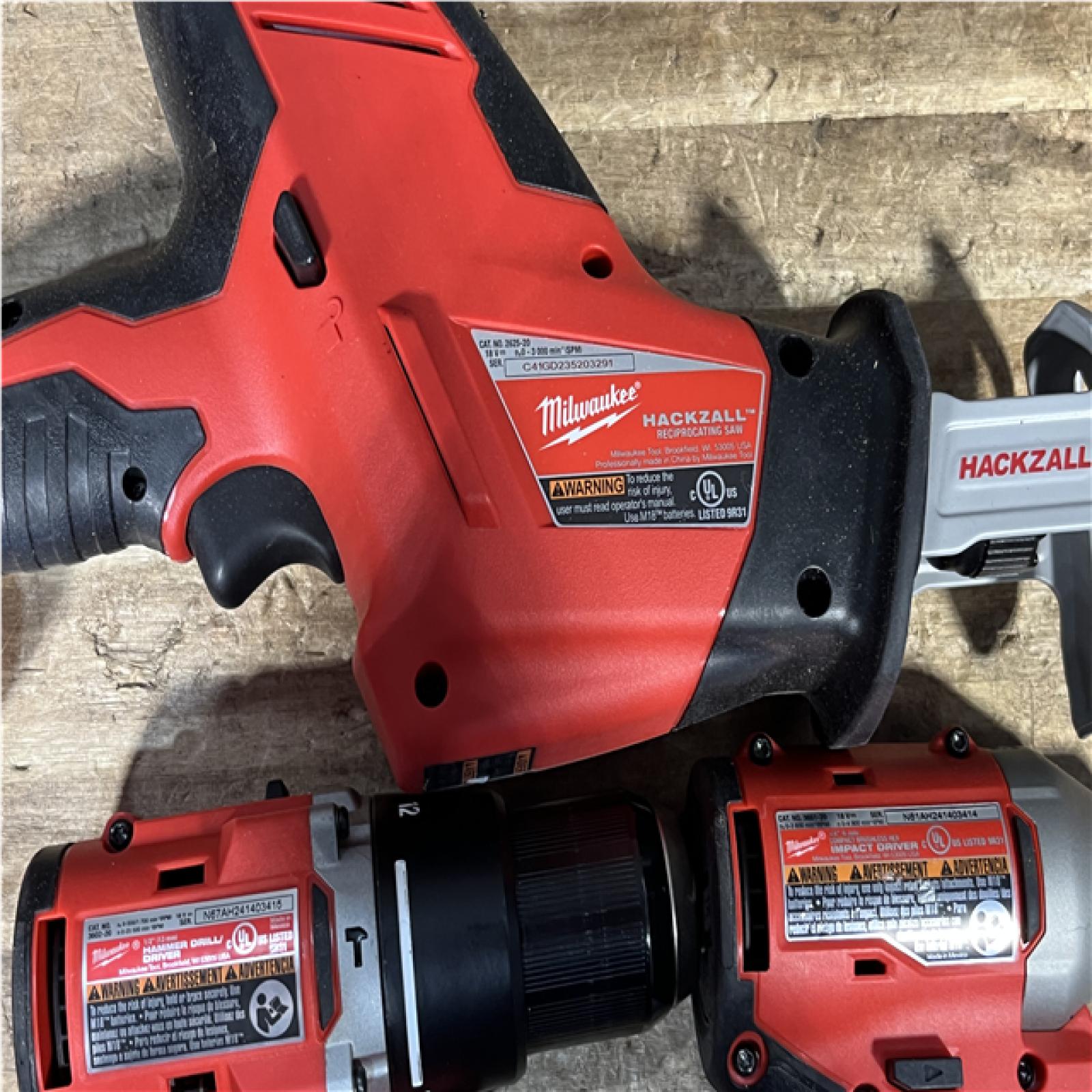 Houston Location AS-IS Milwaukee 18-Volt Lithium-Ion Brushless Cordless (4-Tool) Combo Kit