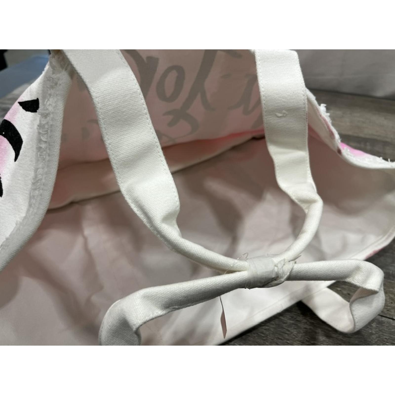 NEW - Victoria’s Secret Ombré Canvas Tote Bag Travel Pink Bag