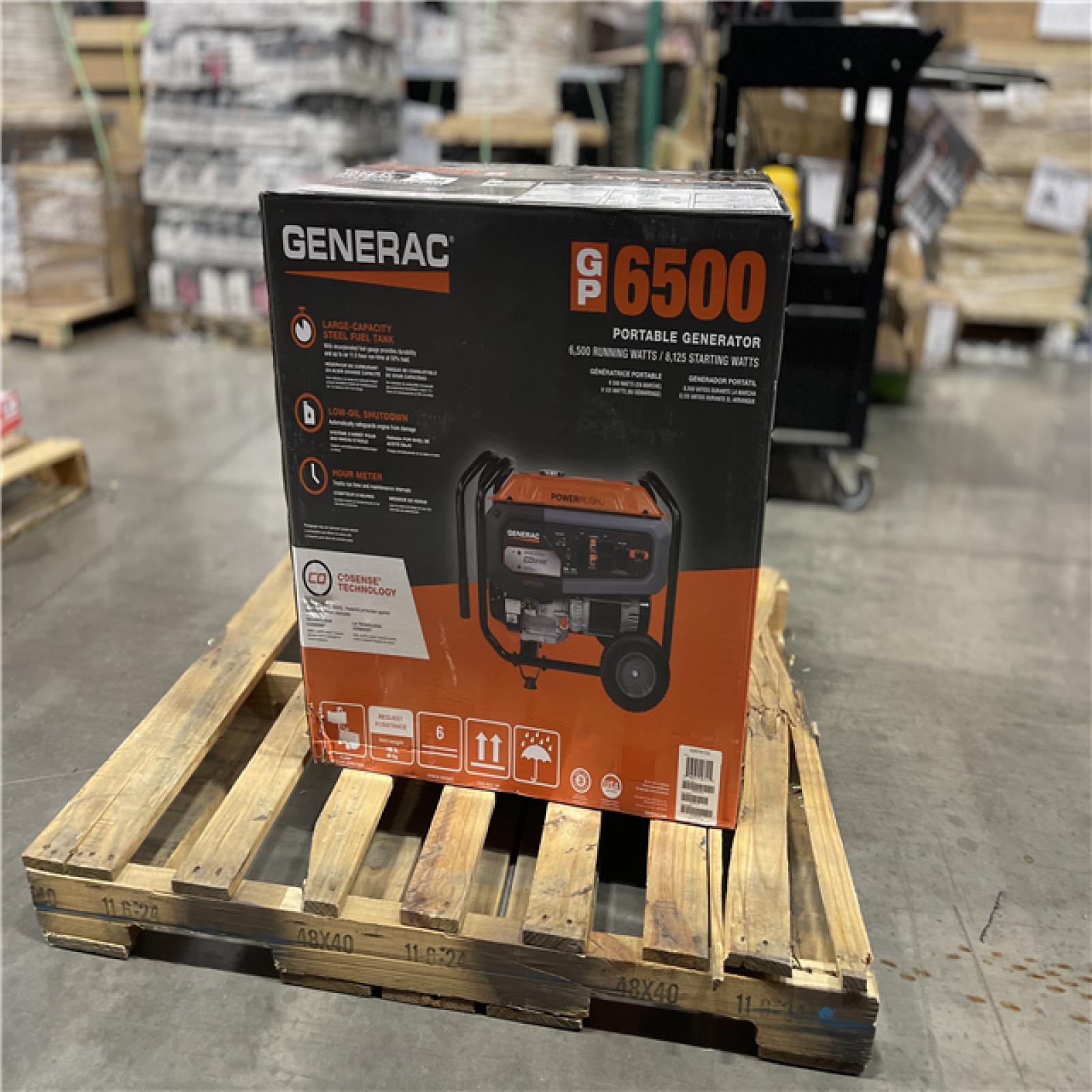 DALLAS LOCATION-  NEW!- Generac 8125 / 6500-Watt Gasoline Powered Portable Generator with COSense