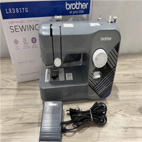 AS-IS Brother LX3817G 17-Stitch Portable Full-Size Sewing Machine  Grey
