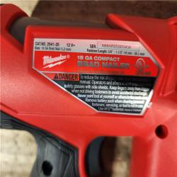 HOUSTON LOCATION - AS-IS Milwaukee FUEL 12-Volt Lithium-Ion Brushless Cordless 18-Gauge 1-1/2 in. Compact Brad Nailer (Tool Only)