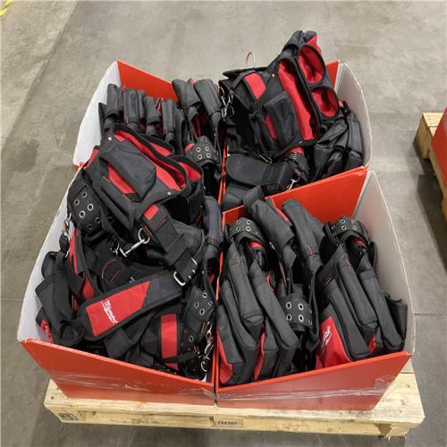Dallas Location - NEW -  Milwaukee General Contractor Work Waist Tool Belt with Suspension Rig(Lot Of 12)
