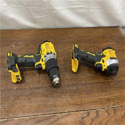 AS-IS DEWALT 20V MAX XR Hammer Drill and ATOMIC Impact Driver 2 Tool Cordless Combo Kit with (2) 4.0Ah Batteries, Charger, and Bag