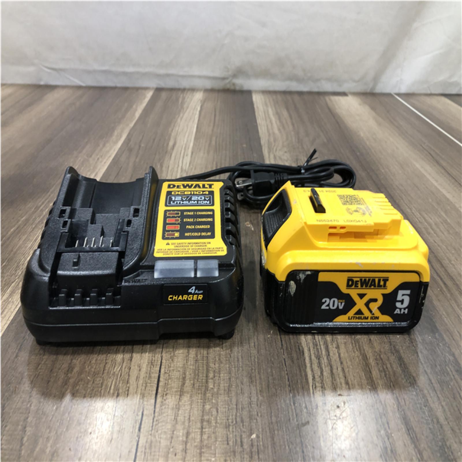 AS-IS DEWALT 20V MAX Lithium-Ion 5.0 Ah Battery and Charger