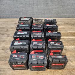 HOUSTON LOCATION - AS-IS MILWAUKEE BATTERY PACK QTY - 15
