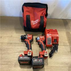 AS-IS Milwaukee 18-Volt Lithium-Ion Brushless Cordless Compact Hammer Drill/Impact Combo Kit