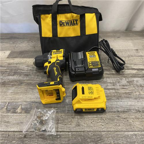 AS-IS DEWALT Atomic 20V Lithium-Ion Cordless Compact 1/2 in. Drill/Driver Kit