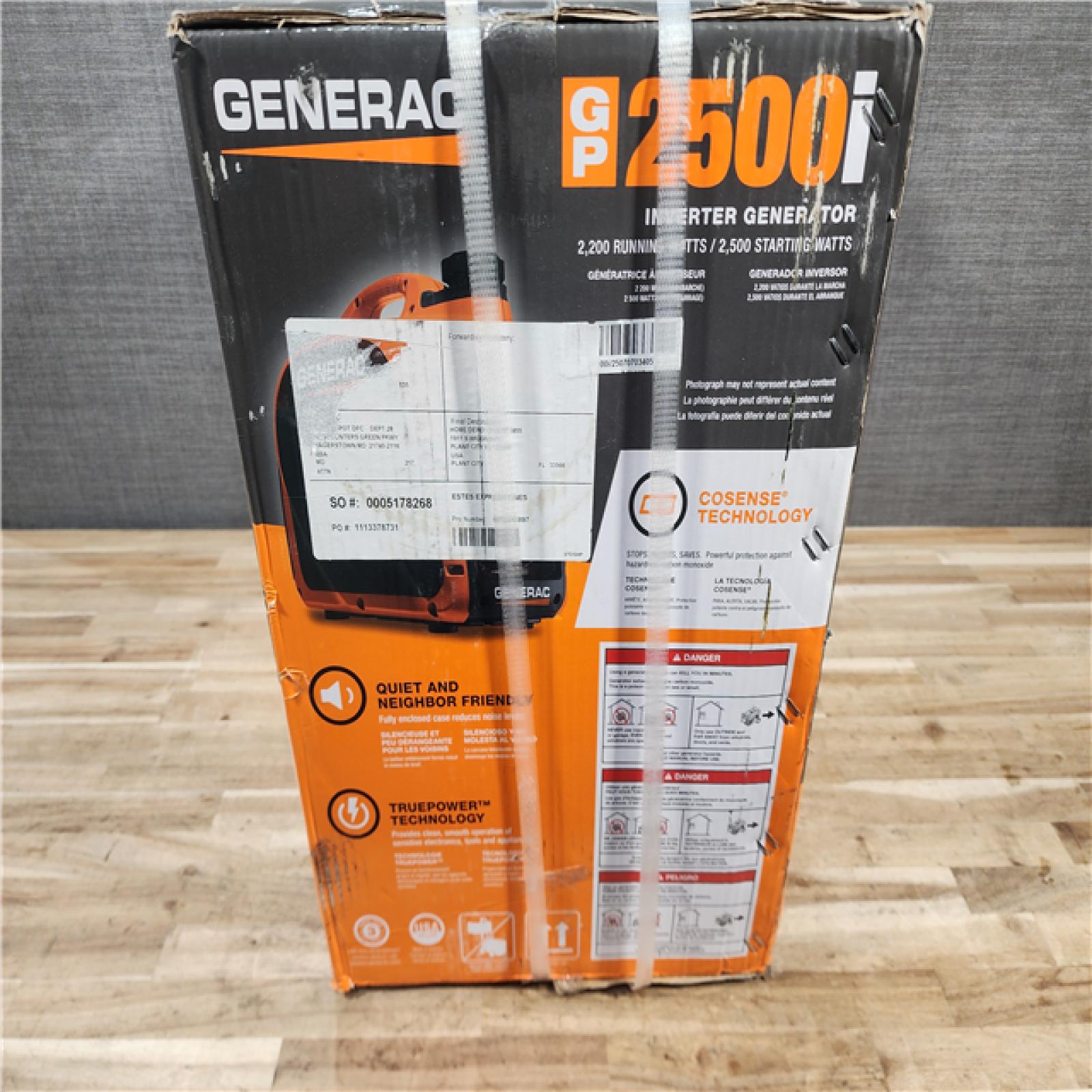 HOUSTON LOCATION - AS-IS (NEW) Generac GP2500i Inverter Generator