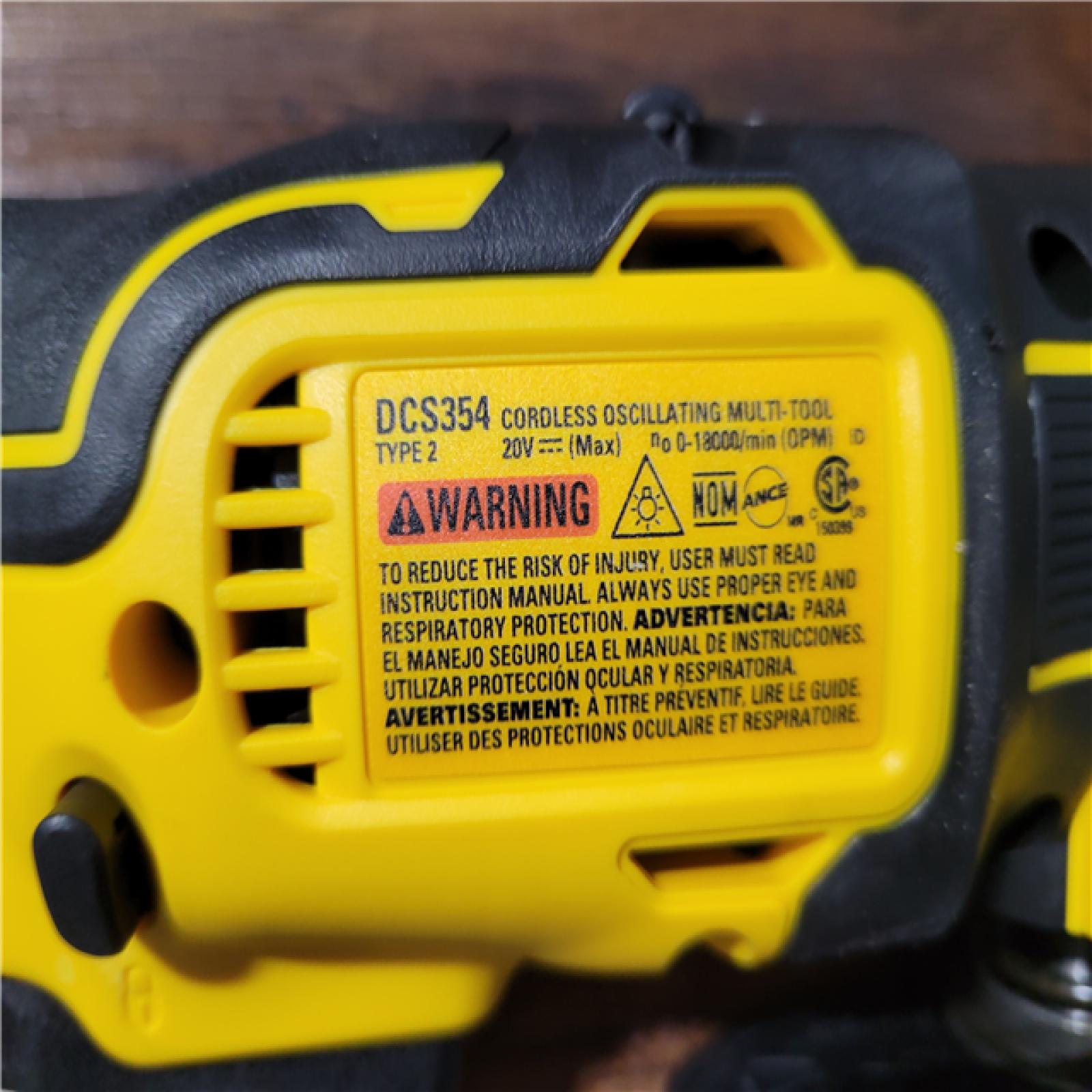 California As-Is Dewalt Brushless 4-Tool Combo Kit (Battery,Charger, and Tool Bag Included)