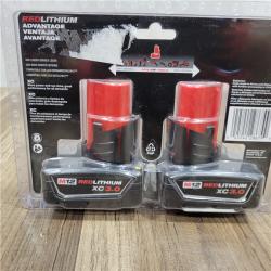 NEW! Milwaukee M12 12-Volt Lithium-Ion XC Extended Capacity 3.0Ah Battery Pack 3.0Ah (2-Pack)