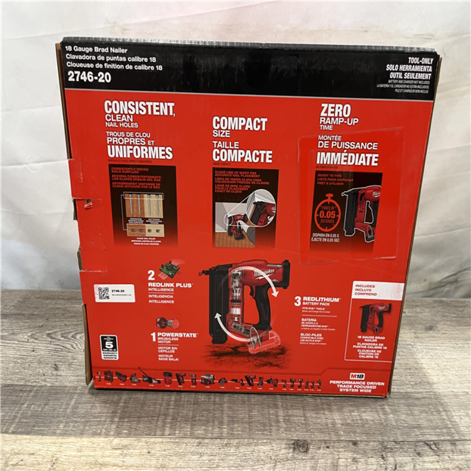 NEW - Milwaukee FUEL 18-Volt Lithium-Ion Brushless Cordless Gen II 18-Gauge Brad Nailer (Tool-Only)