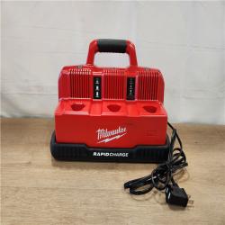 AS-IS- Milwaukee 12-Volt/18-Volt Lithium-Ion Multi-Voltage 6-Port Sequential Rapid Battery Charger
