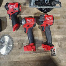 HOUSTON LOCATION - AS-IS Milwaukee 5 Tool Combo Kit W/ (2) Battery & Charger