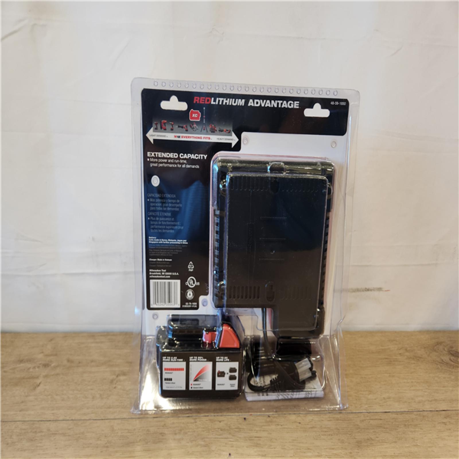 NEW- Milwaukee M18 REDLITHIUM XC 5.0Ah Battery & Charger Starter Kit