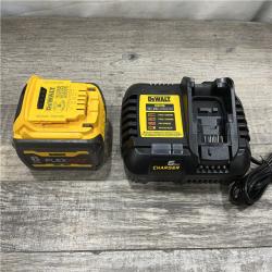 AS-IS DEWALT FLEXVOLT 20V/60V MAX Lithium-Ion 6.0Ah Battery Pack with 6 Amp Output Charger