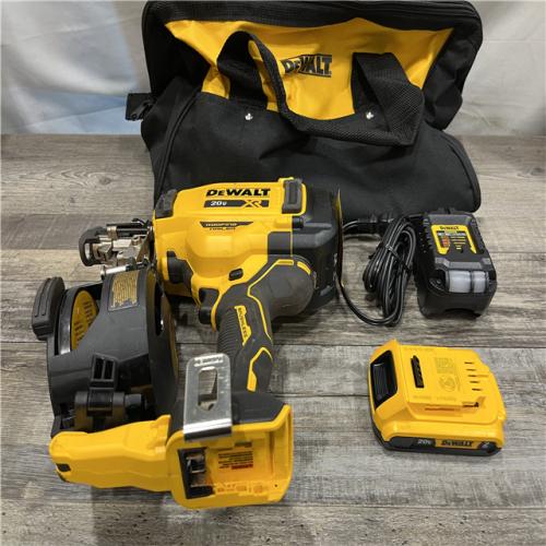 AS-IS DEWALT 20V MAX Lithium-Ion 15-Degree Electric Cordless Roofing Nailer Kit