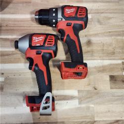HOUSTON LOCATION - AS-IS Milwaukee M18 18V Lithium-Ion Cordless Drill Driver/Impact Driver Combo Kit