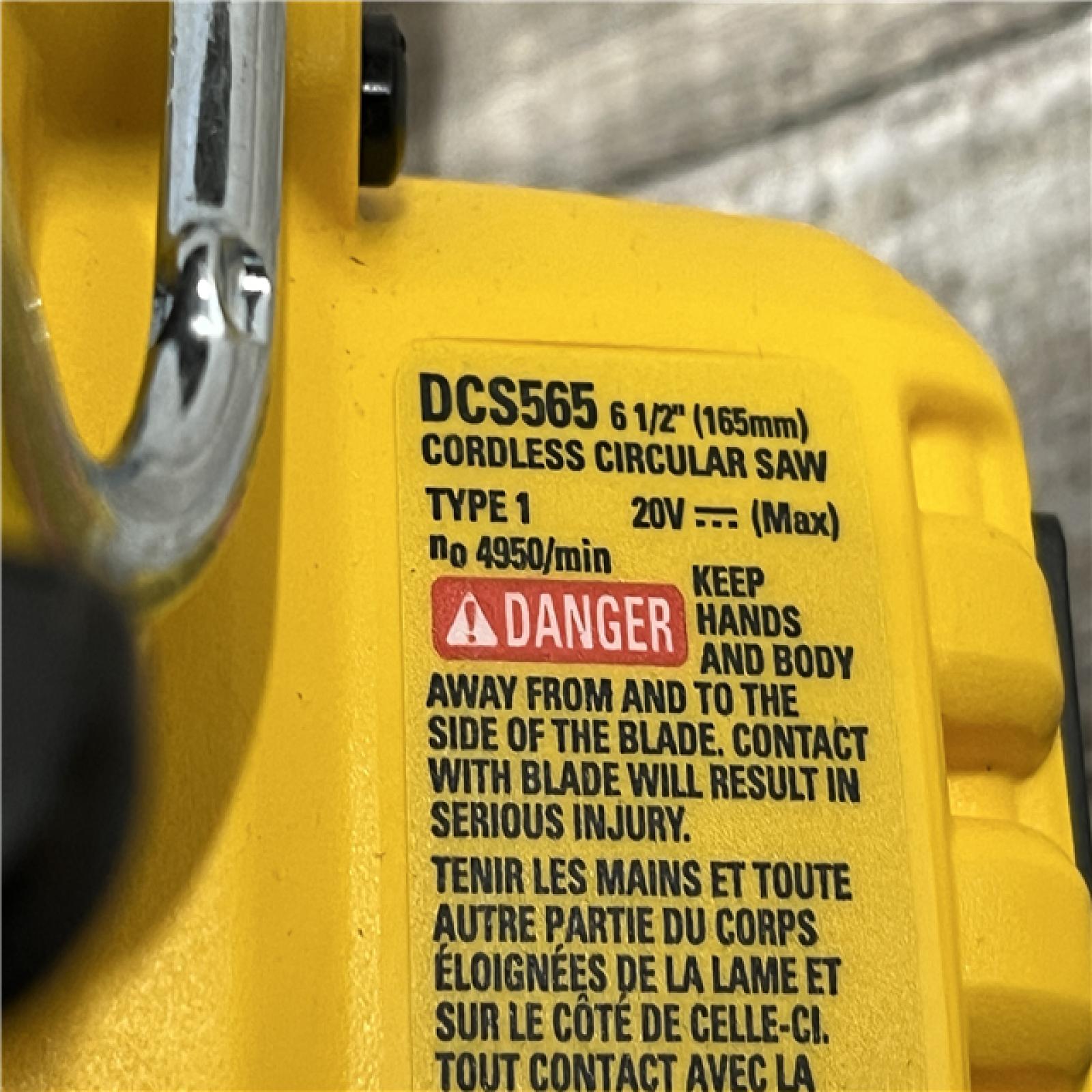 AS-IS DEWALT 20V MAX Cordless Brushless 6-1/2 in. Sidewinder Style Circular Saw (Tool Only)