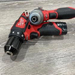 AS-IS Milwaukee FUEL 12-Volt Lithium-Ion Brushless Cordless Hammer Drill and Impact Driver Combo Kit