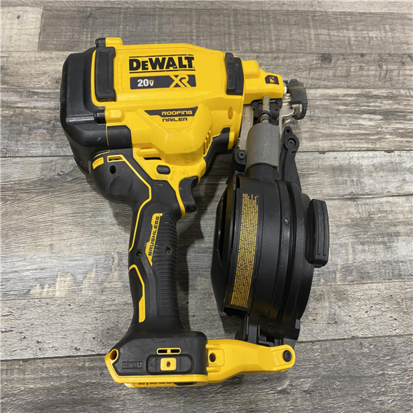 AS-IS DEWALT 20V MAX 15-Degree Electric Cordless Roofing Nailer (Tool Only)