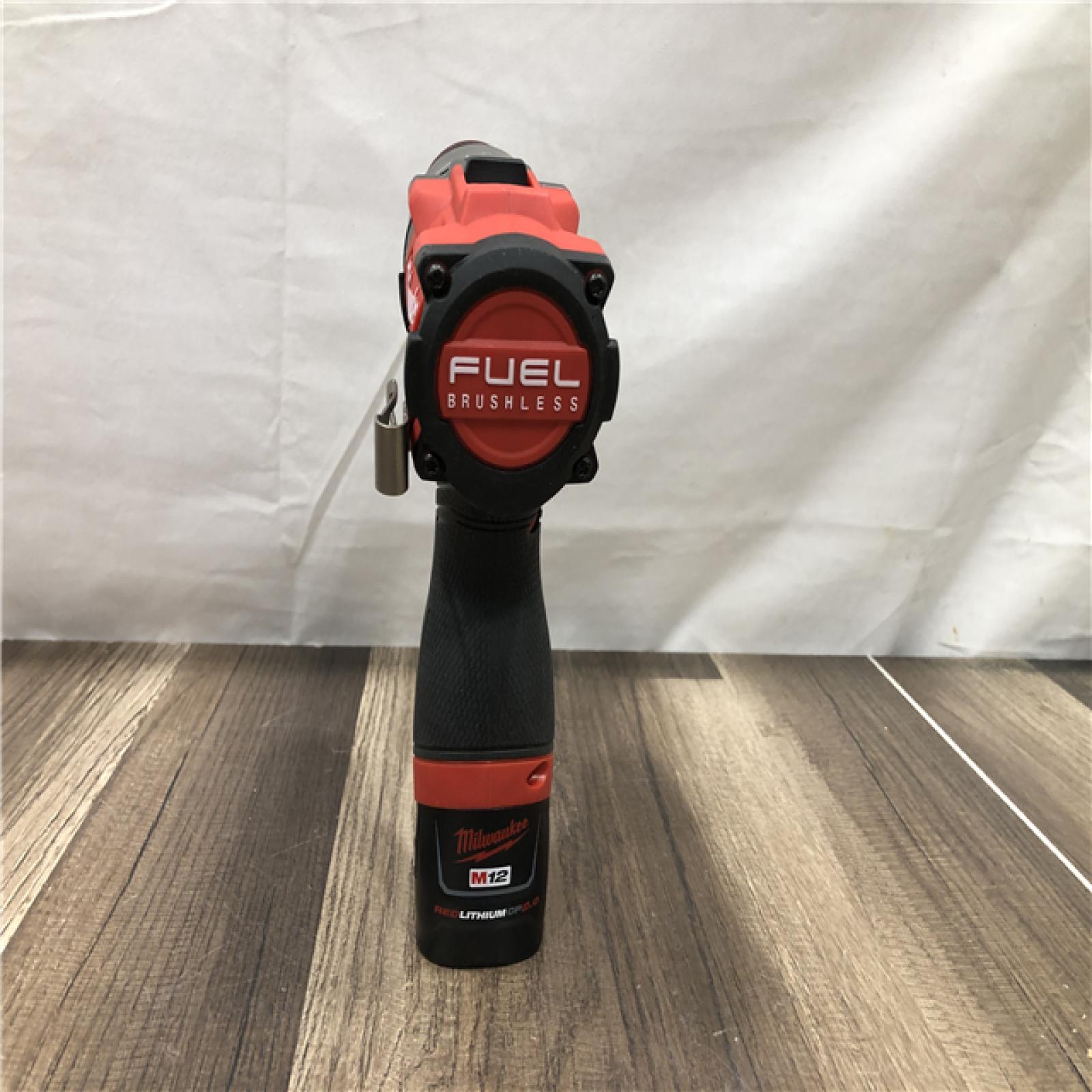 AS-IS Milwaukee FUEL 12-Volt Lithium-Ion Brushless Cordless 1/2 in. Hammer Drill Kit