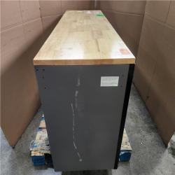 Phoenix LIKE NEW Husky Heavy Duty 61 in. W x 22 in. D 15-Drawer Matte Gray Mobile Workbench Cabinet with Solid Wood Top