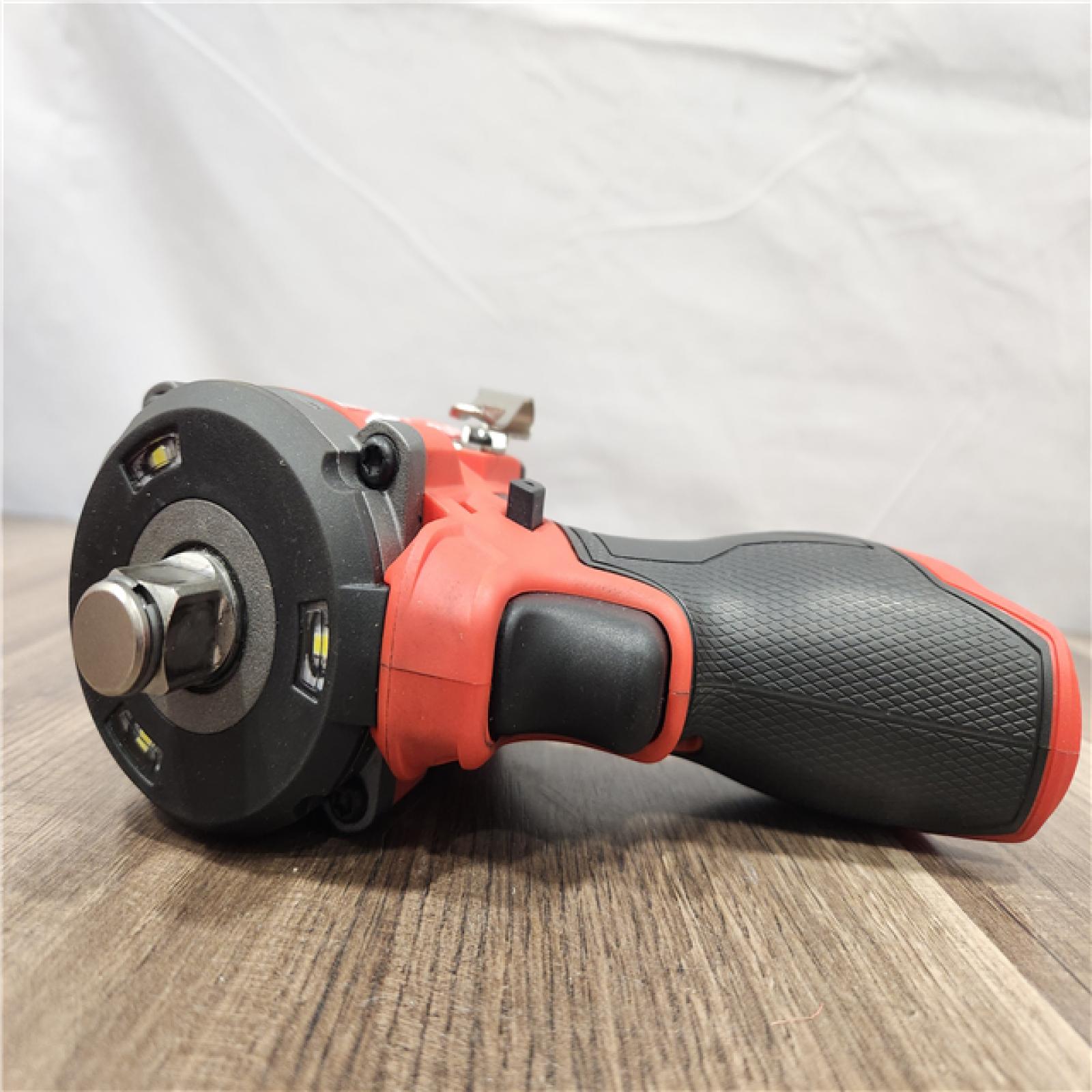 AS-IS- Milwaukee M12 FUEL 12V Lithium-Ion Brushless Cordless Stubby 1/2 in. Impact Wrench (Tool-Only)