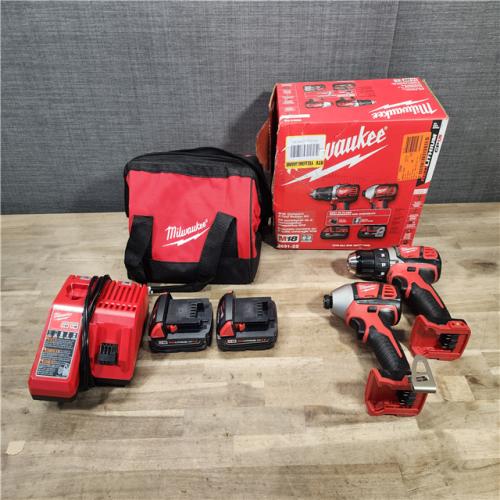 HOUSTON LOCATION - AS-IS Milwaukee 18V Cordless Brushed 2-Tool Drill/Driver and Impact Driver Kit