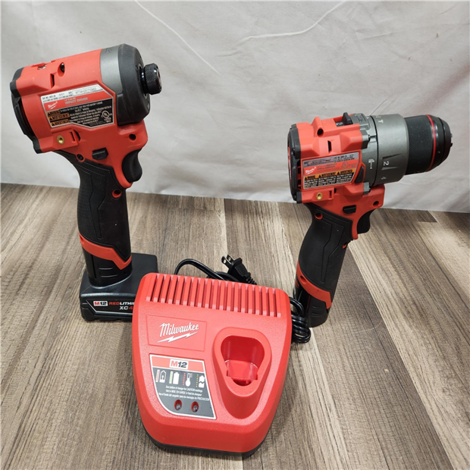 AS-IS- Milwaukee 12V Brushless Hammer Drill and Impact Driver Combo Kit