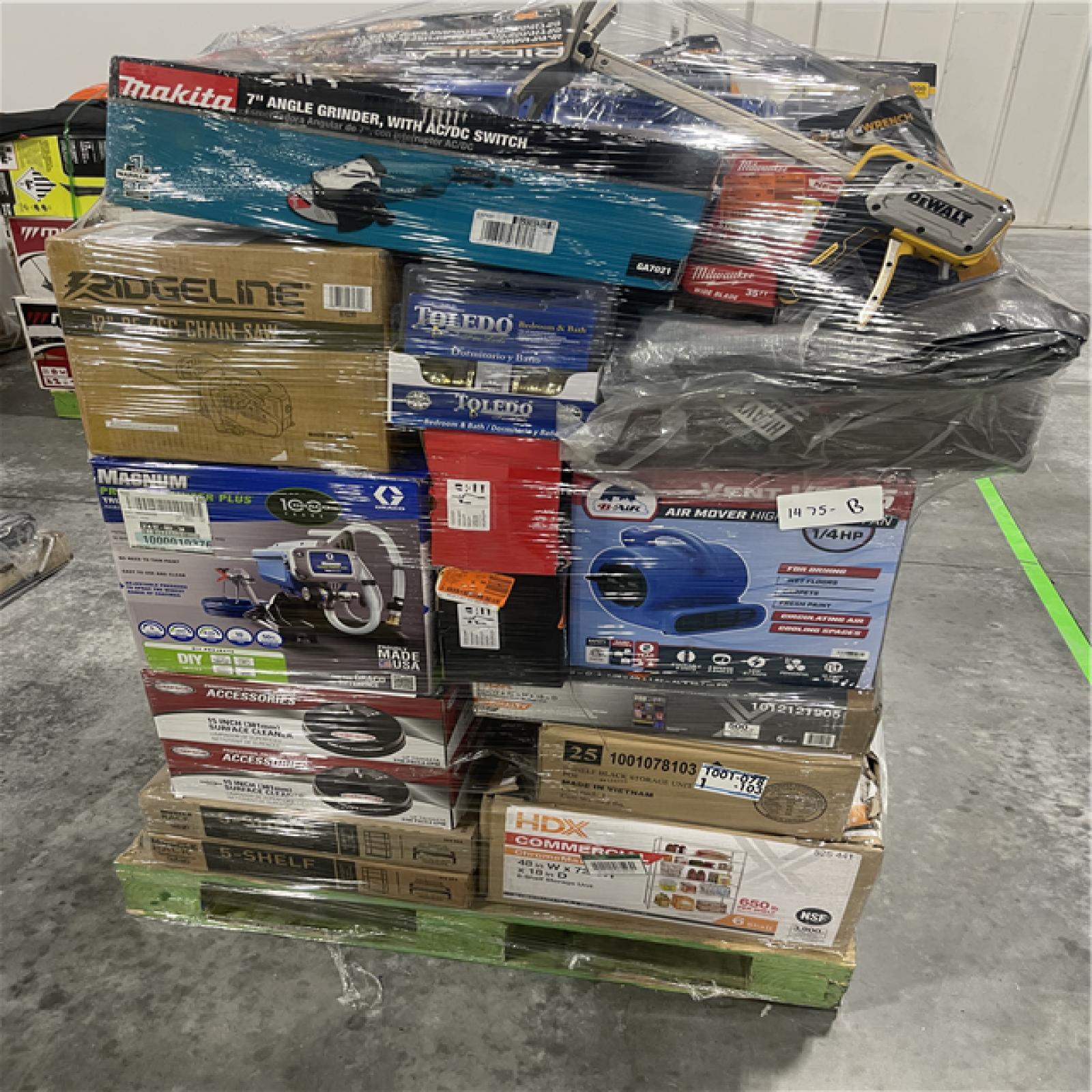 Atlanta Location As-Is Tools and More Partial Truckload (11 Pallets) 1475-B